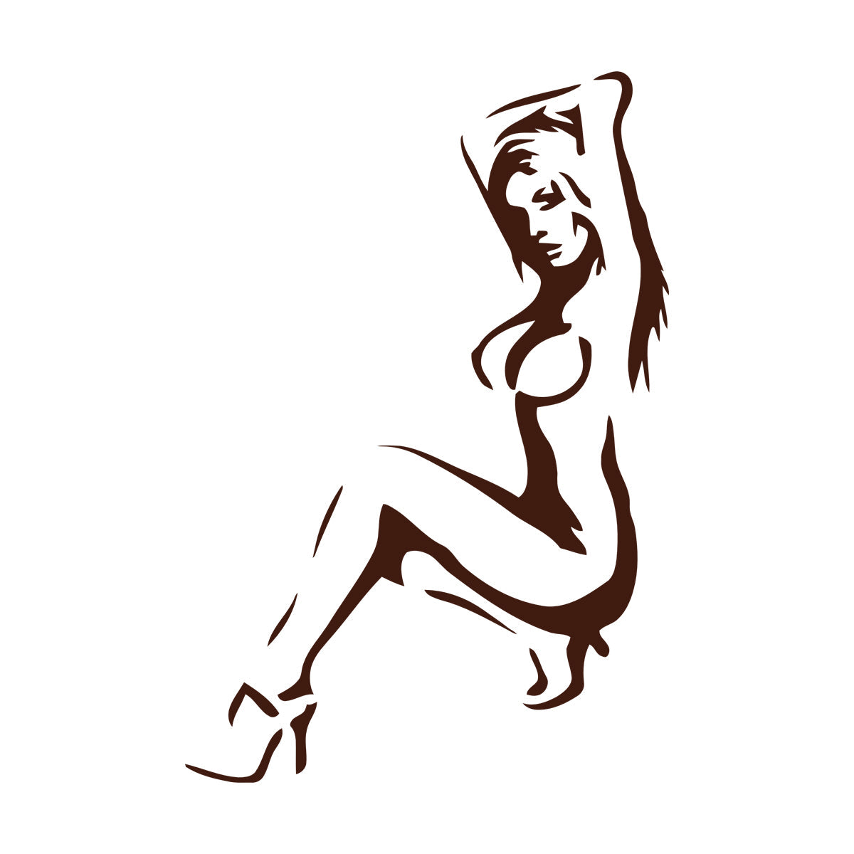 Vinyl Wall Stickers Naked Girl Hot Appeal No Clothes Striptease Boobs Window Decals