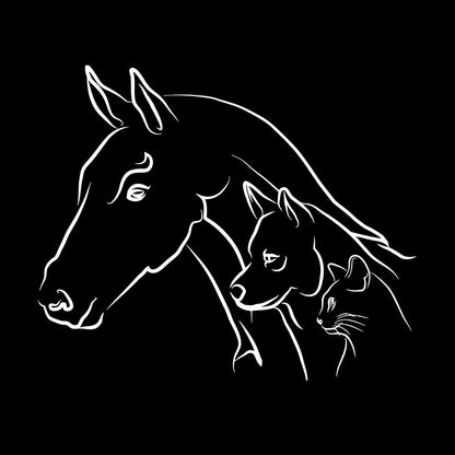 Mural And Wall Vinyl Decal Animal Horse Dog Cat House Pets Farm Kids Nursery Removable Without Leaving Glue