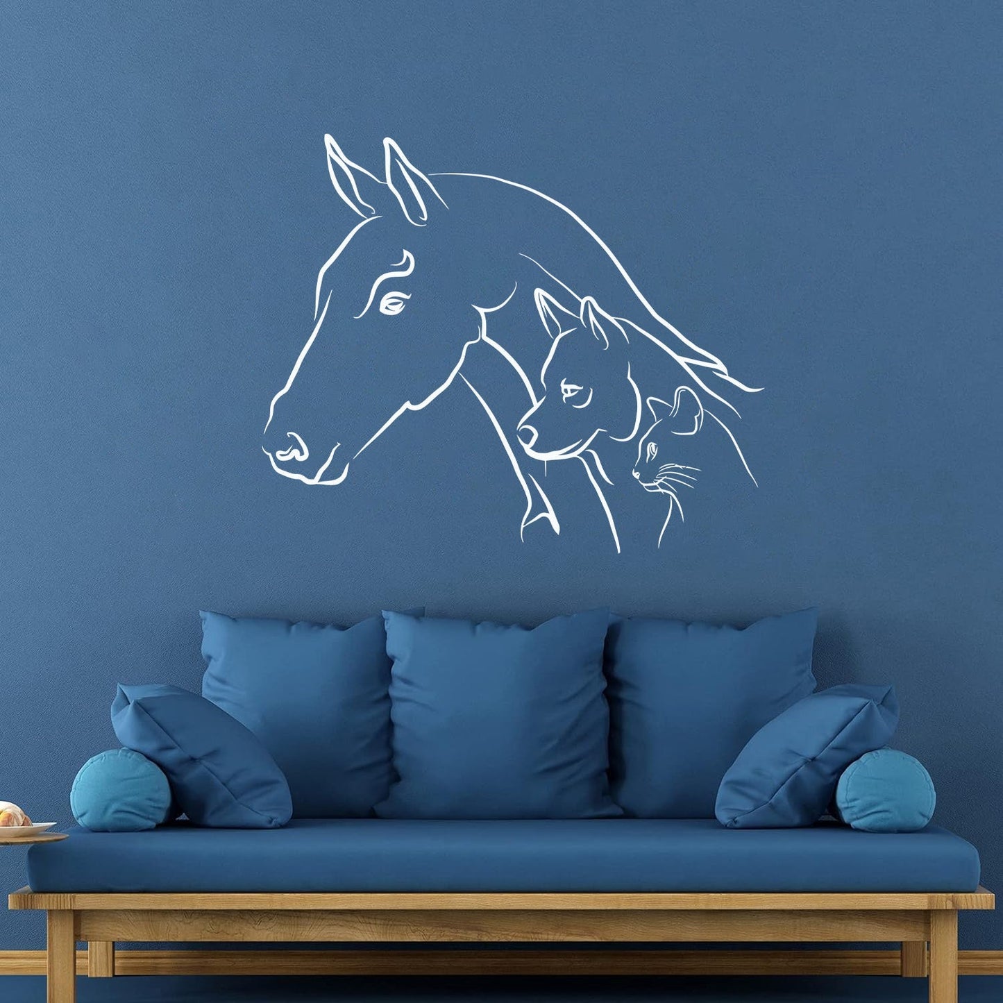 Mural And Wall Vinyl Decal Animal Horse Dog Cat House Pets Farm Kids Nursery Removable Without Leaving Glue