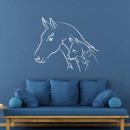 Mural And Wall Vinyl Decal Animal Horse Dog Cat House Pets Farm Kids Nursery Removable Without Leaving Glue