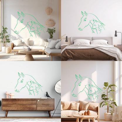 Mural And Wall Vinyl Decal Animal Horse Dog Cat House Pets Farm Kids Nursery Removable Without Leaving Glue