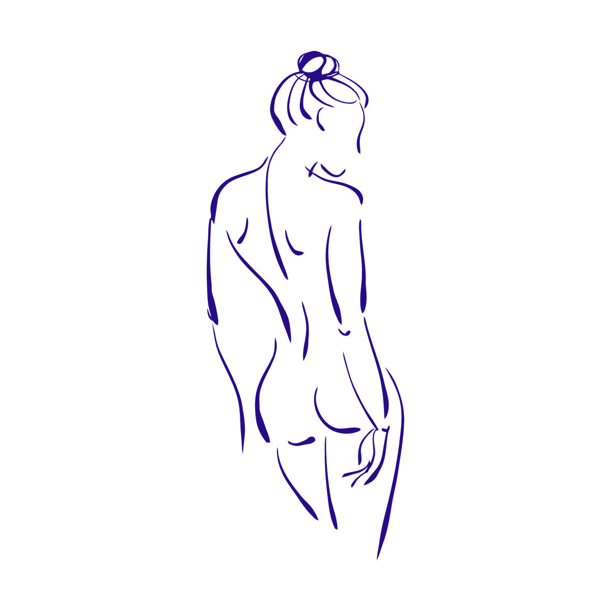 Abstract Appeal Girl Back Vinyl Art Sticker Art Mural Painting