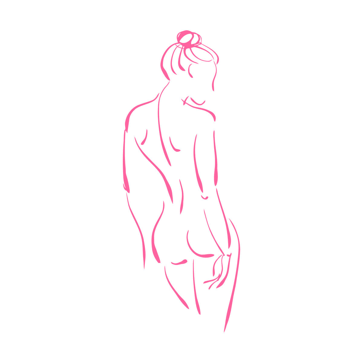 Abstract Appeal Girl Back Vinyl Art Sticker Art Mural Painting