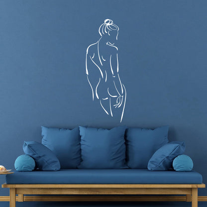 Abstract Appeal Girl Back Vinyl Art Sticker Art Mural Painting