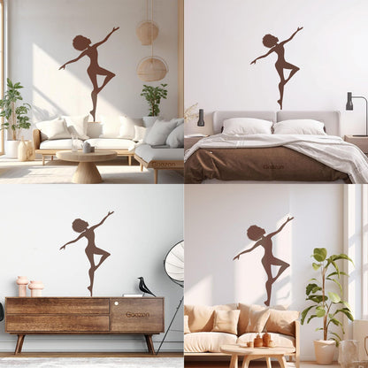 Wall Decals Pvc African Woman Afro Hairstyle Silhouette It Won'T Fall Off