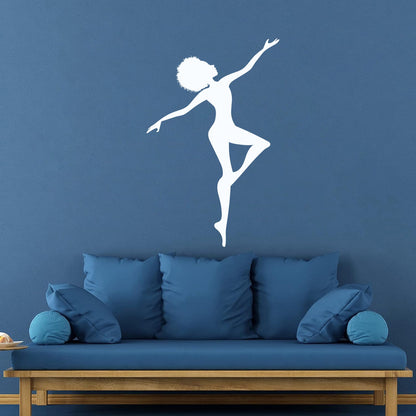 Wall Decals Pvc African Woman Afro Hairstyle Silhouette It Won'T Fall Off