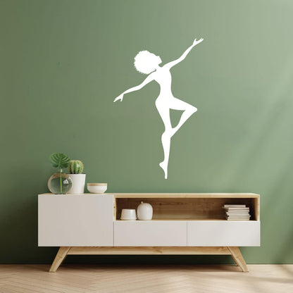 Wall Decals Pvc African Woman Afro Hairstyle Silhouette It Won'T Fall Off