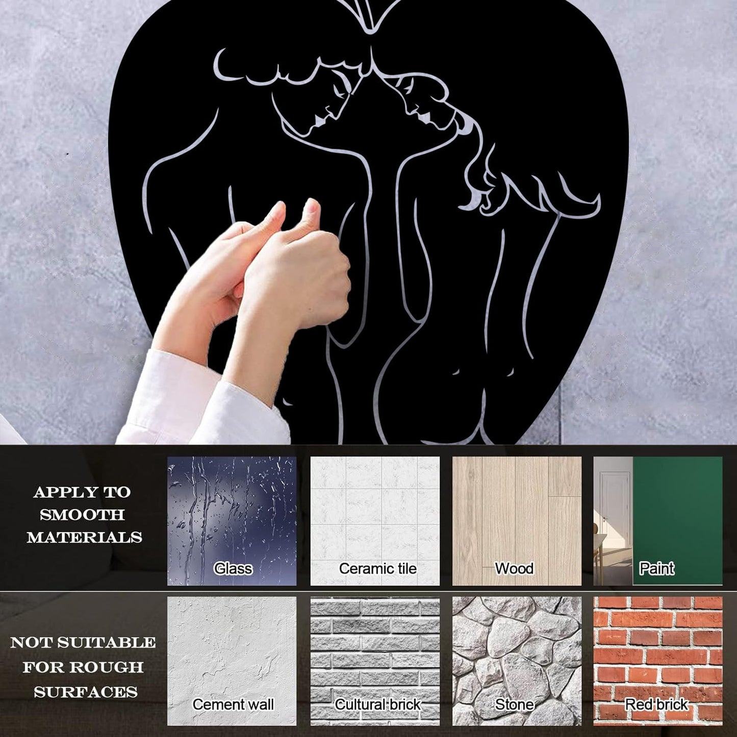 Apple Bible Adam And Eve Paradise Love Vinyl Wall Stickers Art Decoration