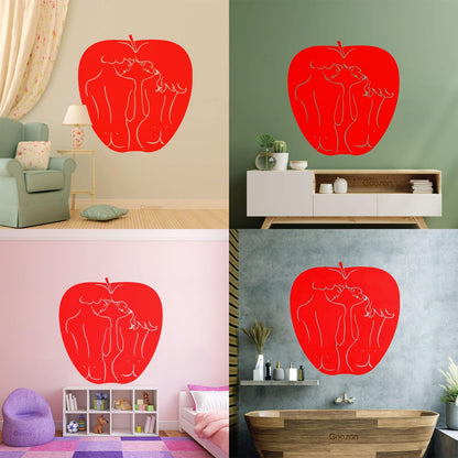 Apple Bible Adam And Eve Paradise Love Vinyl Wall Stickers Art Decoration