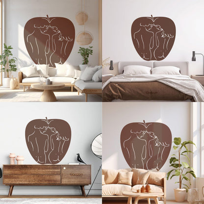 Apple Bible Adam And Eve Paradise Love Vinyl Wall Stickers Art Decoration