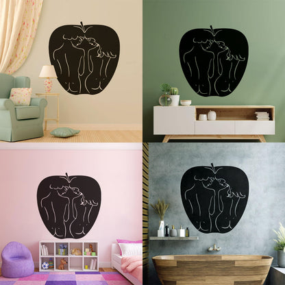 Apple Bible Adam And Eve Paradise Love Vinyl Wall Stickers Art Decoration