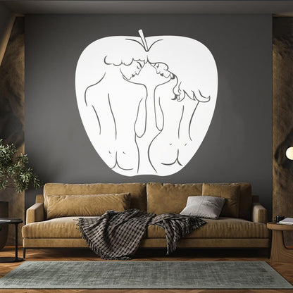 Apple Bible Adam And Eve Paradise Love Vinyl Wall Stickers Art Decoration