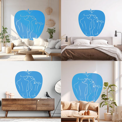 Apple Bible Adam And Eve Paradise Love Vinyl Wall Stickers Art Decoration