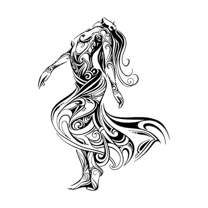 Lettering Decals Dancer Dance Studio Beautiful Appeal Girl Easy Installation