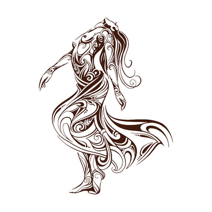 Lettering Decals Dancer Dance Studio Beautiful Appeal Girl Easy Installation