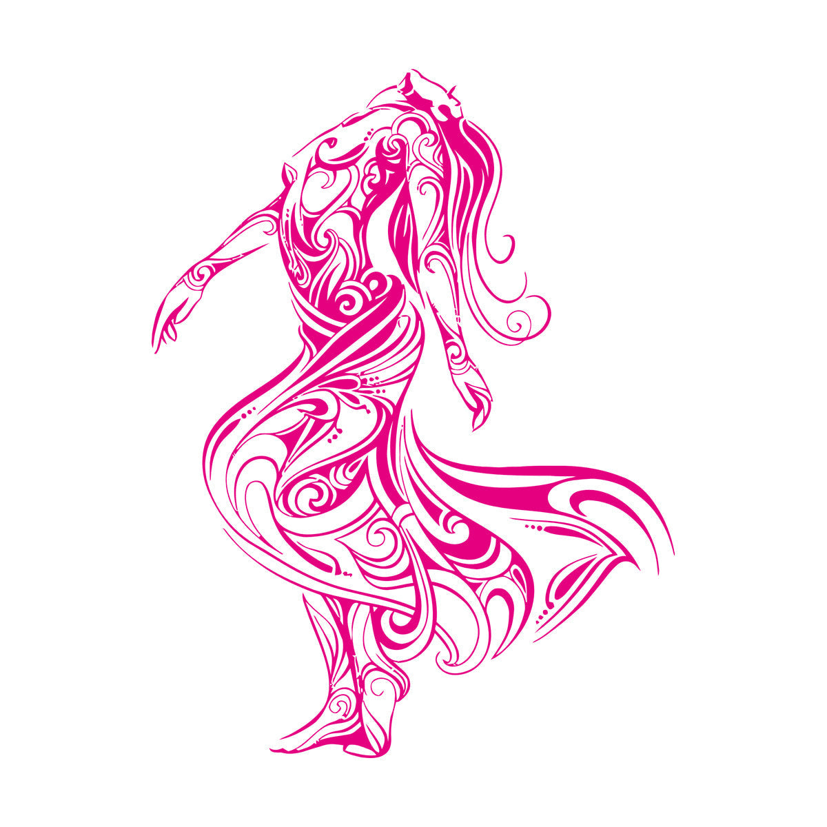 Lettering Decals Dancer Dance Studio Beautiful Appeal Girl Easy Installation