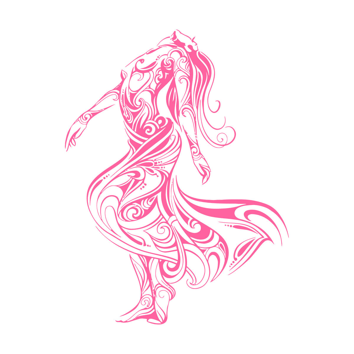 Lettering Decals Dancer Dance Studio Beautiful Appeal Girl Easy Installation