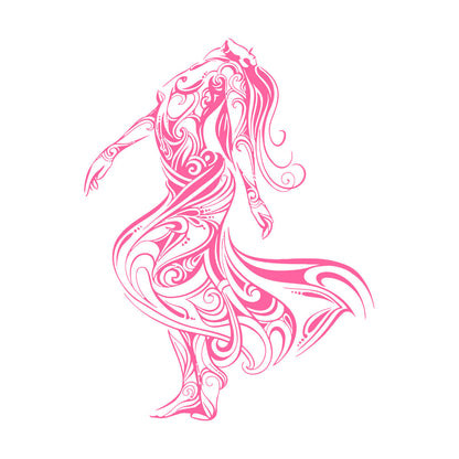 Lettering Decals Dancer Dance Studio Beautiful Appeal Girl Easy Installation