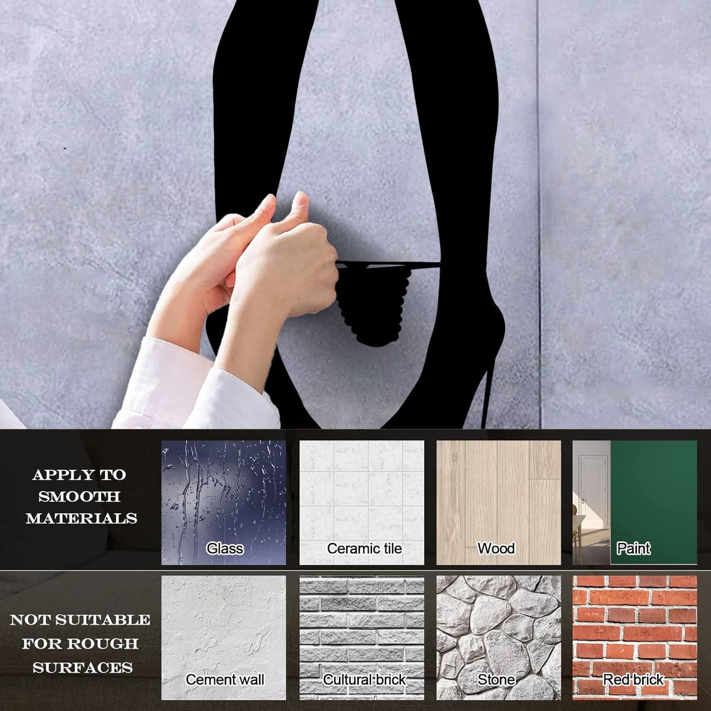 Wall Decals Paster Paper Erotic Hot Appeal Girl Striptease Adult Women'S Legs Waterproof