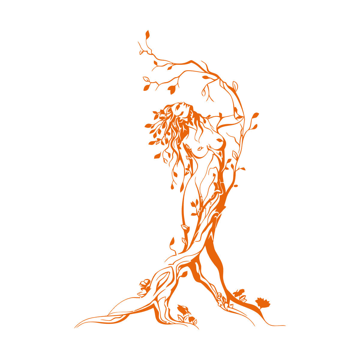 Vinyl Wall Stickers Fairy Appeal Hot Girl Tree Natural It Won'T Fall Off