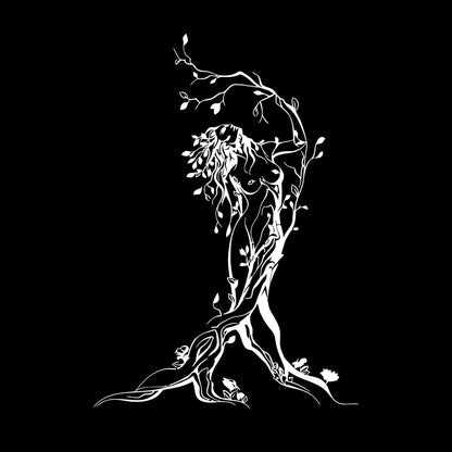 Vinyl Wall Stickers Fairy Appeal Hot Girl Tree Natural It Won'T Fall Off