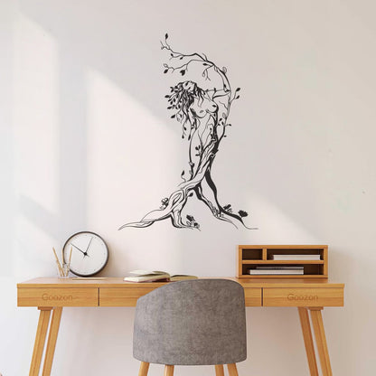 Vinyl Wall Stickers Fairy Appeal Hot Girl Tree Natural It Won'T Fall Off