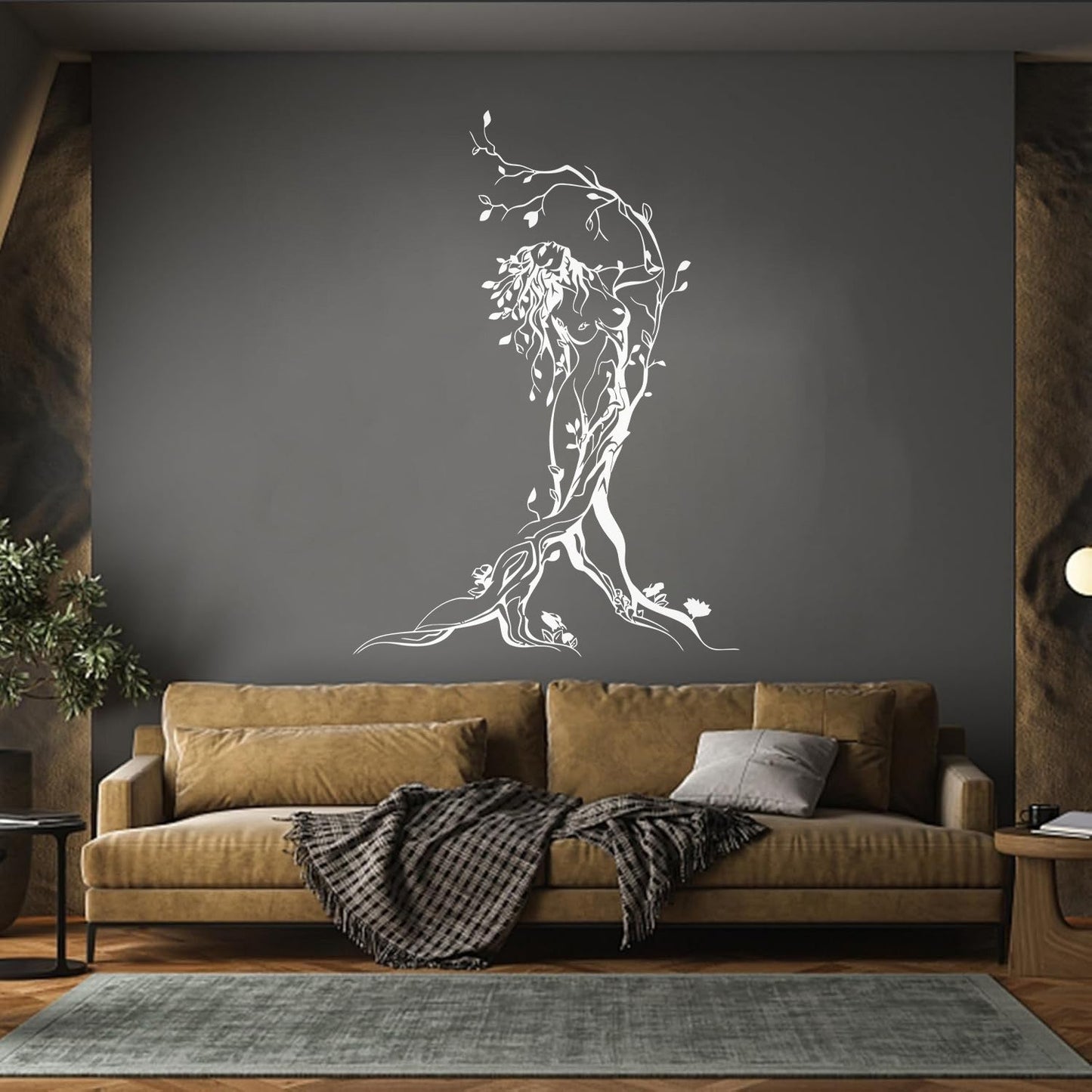 Vinyl Wall Stickers Fairy Appeal Hot Girl Tree Natural It Won'T Fall Off