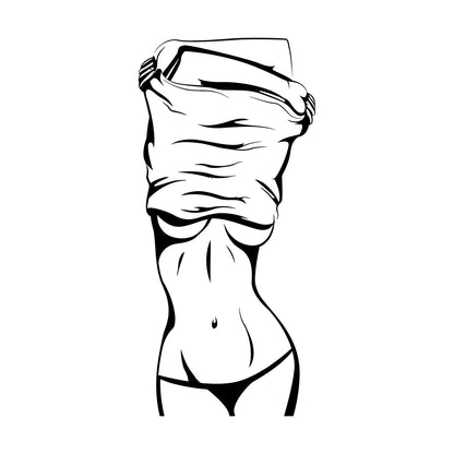 Hot Appeal Girl Beautiful Female Body Striptease Lettering Decals Do Not Damage The Wall Surface