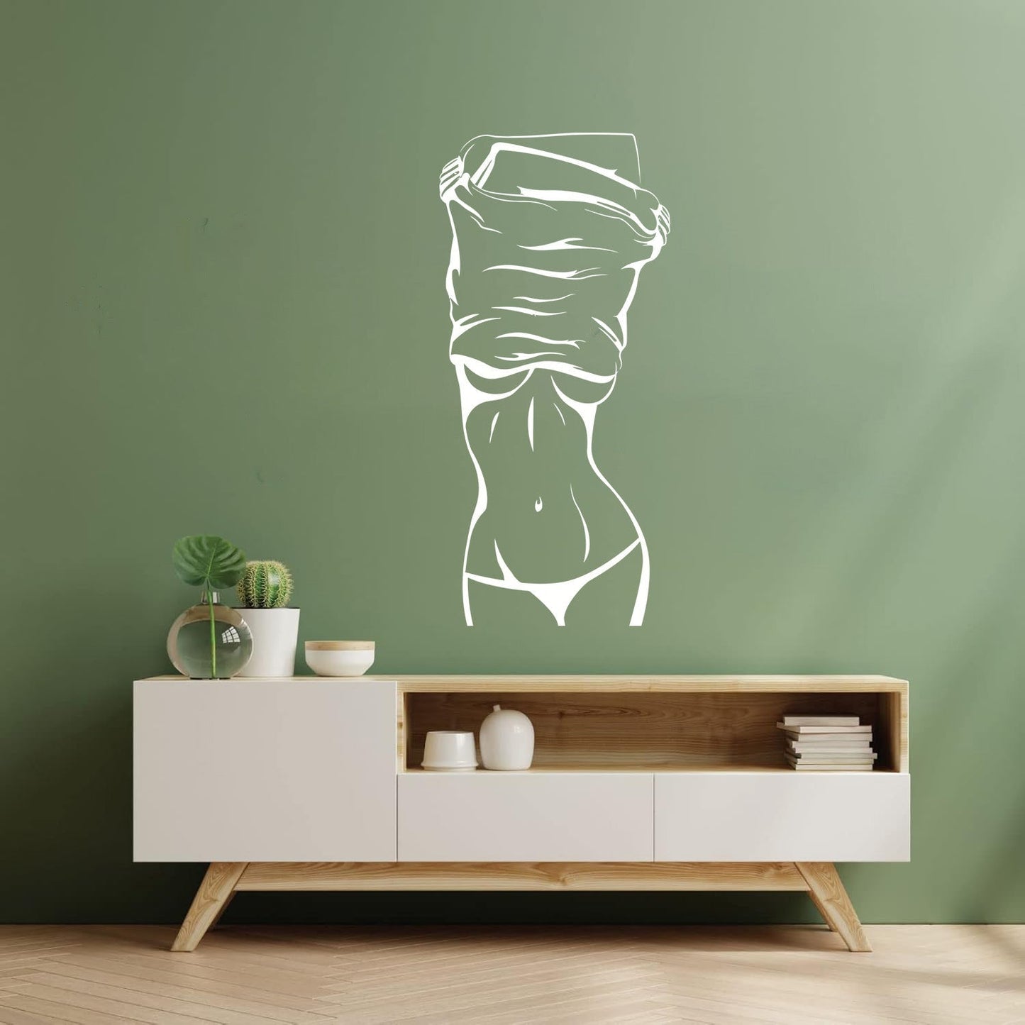 Hot Appeal Girl Beautiful Female Body Striptease Lettering Decals Do Not Damage The Wall Surface