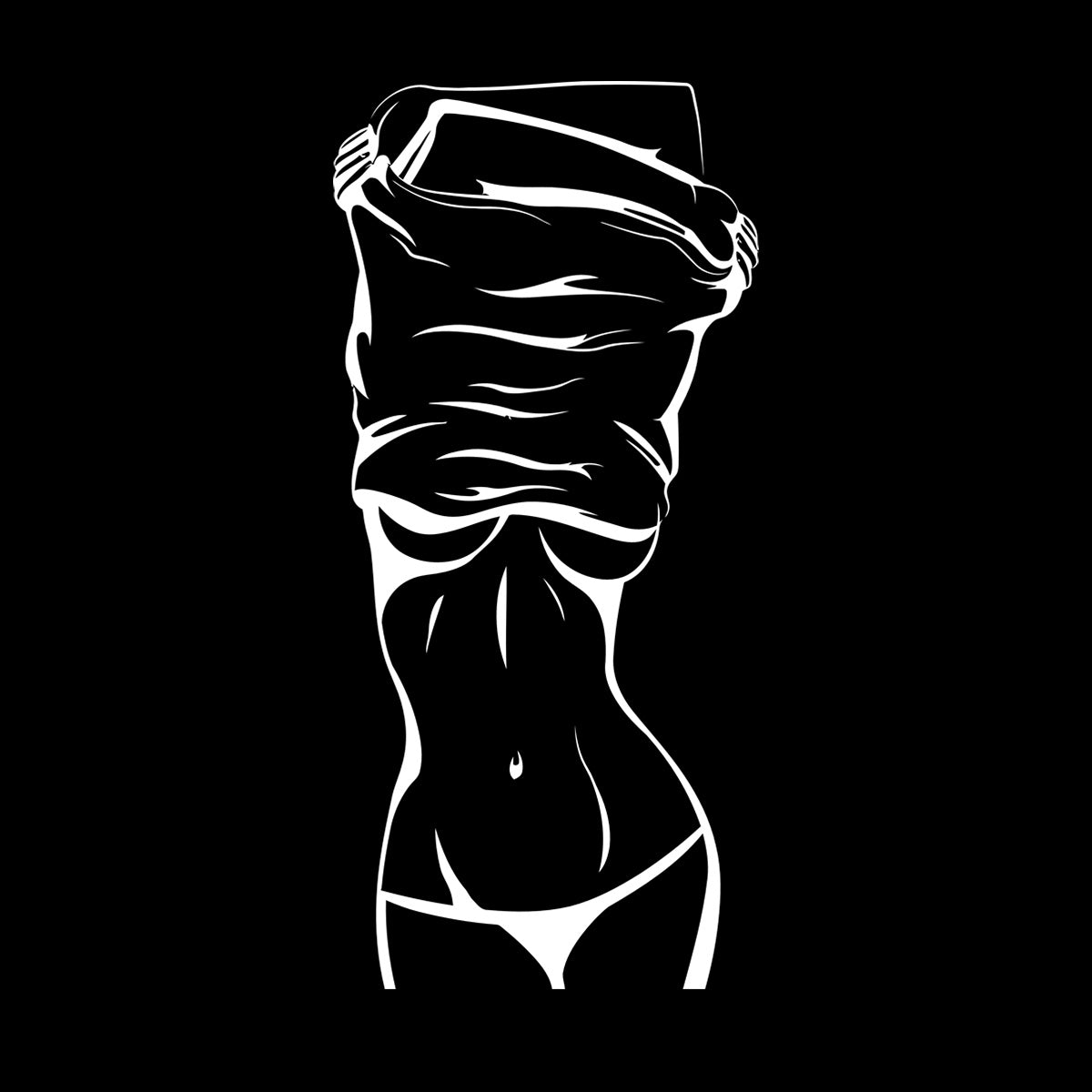 Hot Appeal Girl Beautiful Female Body Striptease Lettering Decals Do Not Damage The Wall Surface