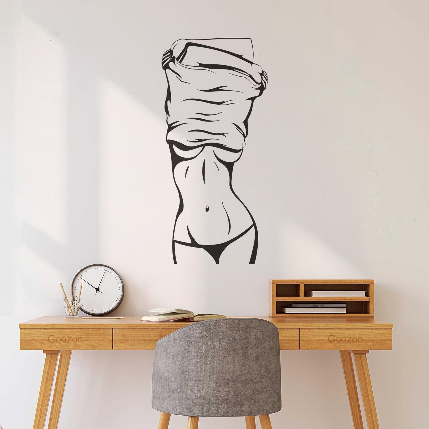 Hot Appeal Girl Beautiful Female Body Striptease Lettering Decals Do Not Damage The Wall Surface