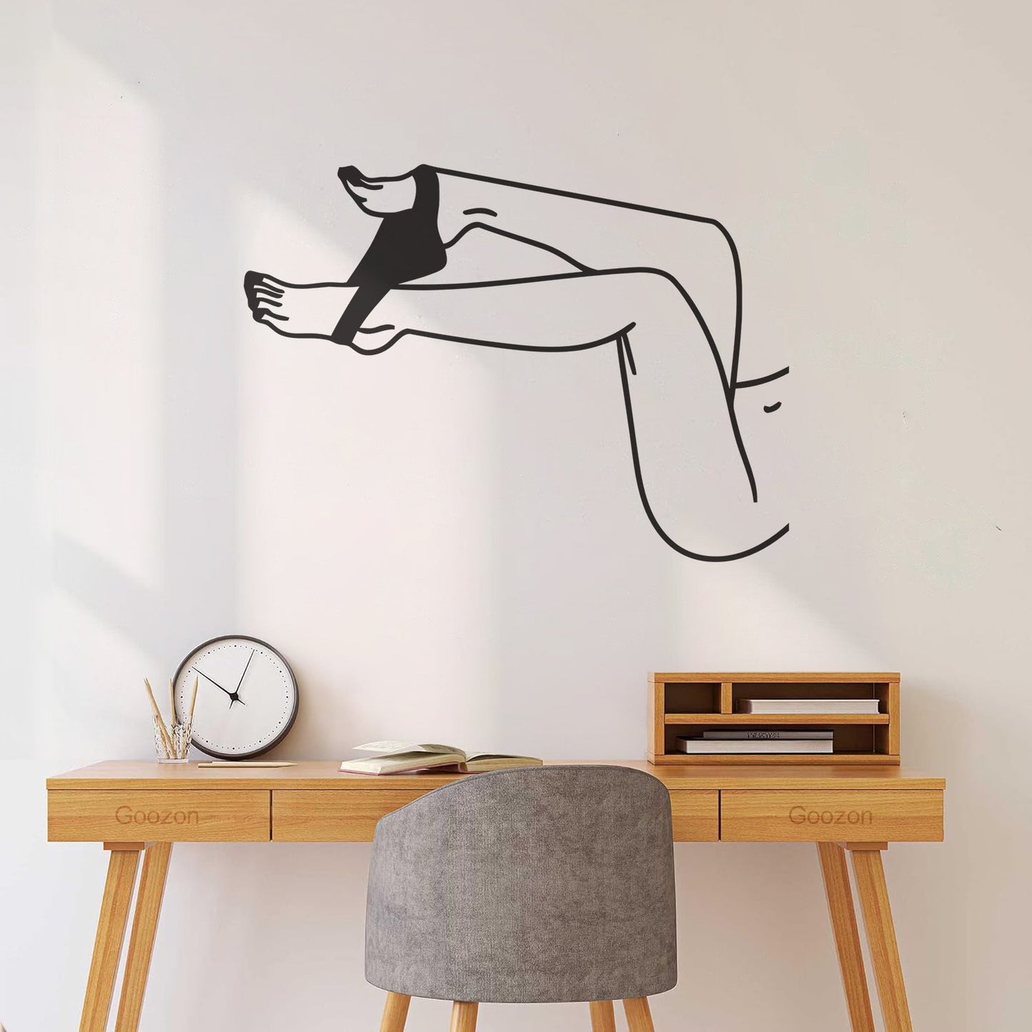 Wall Decals Paster Paper Hot Appeal Girl Beautiful Legs Striptease Easy Installation
