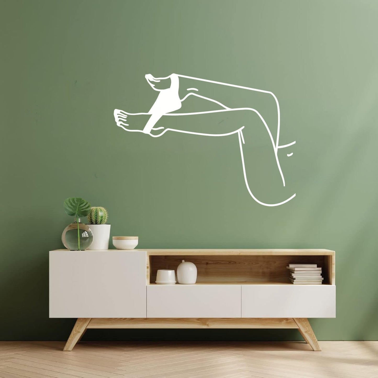 Wall Decals Paster Paper Hot Appeal Girl Beautiful Legs Striptease Easy Installation