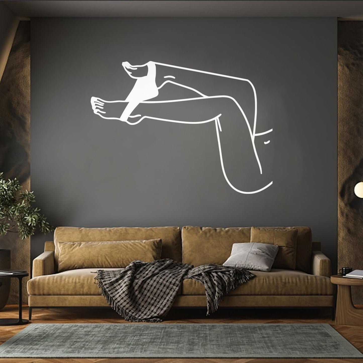 Wall Decals Paster Paper Hot Appeal Girl Beautiful Legs Striptease Easy Installation