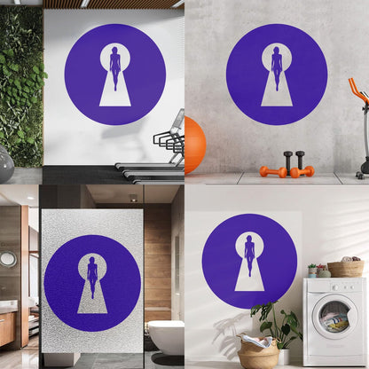 Keyhole Appeal Woman Beautiful Body Vinyl Wall Decals Waterproof