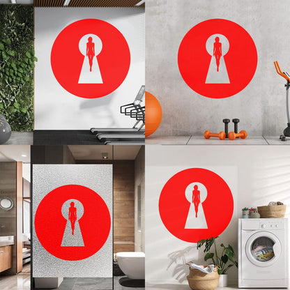 Keyhole Appeal Woman Beautiful Body Vinyl Wall Decals Waterproof