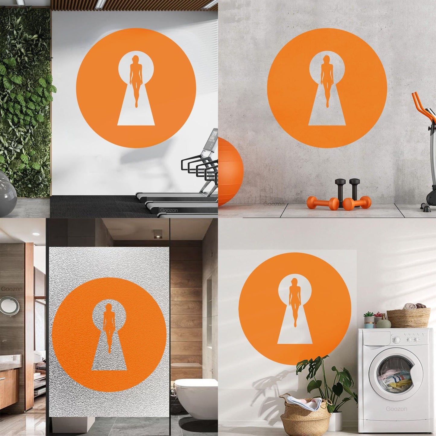 Keyhole Appeal Woman Beautiful Body Vinyl Wall Decals Waterproof