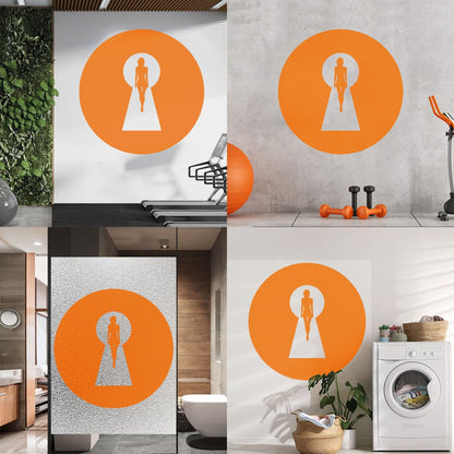 Keyhole Appeal Woman Beautiful Body Vinyl Wall Decals Waterproof