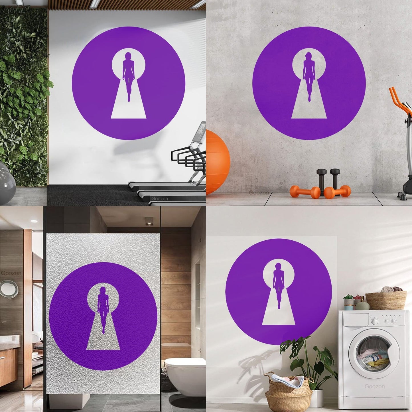 Keyhole Appeal Woman Beautiful Body Vinyl Wall Decals Waterproof