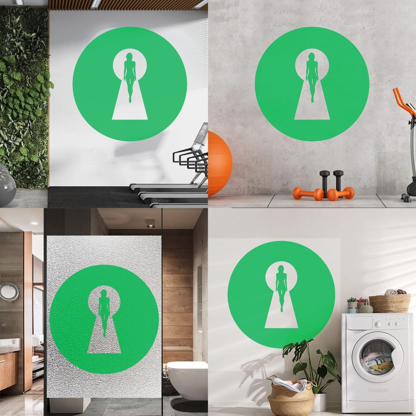 Keyhole Appeal Woman Beautiful Body Vinyl Wall Decals Waterproof