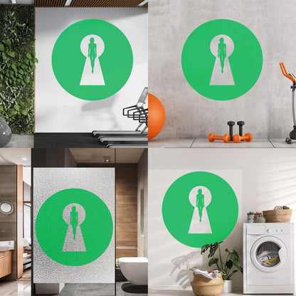 Keyhole Appeal Woman Beautiful Body Vinyl Wall Decals Waterproof