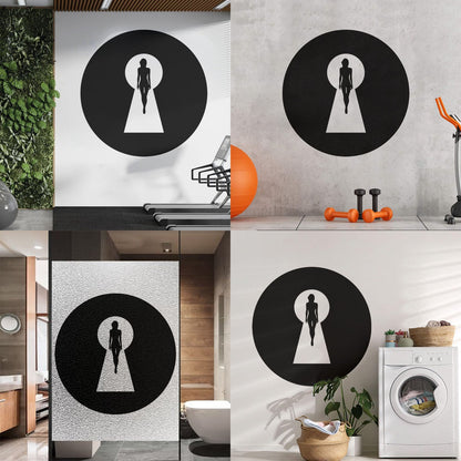 Keyhole Appeal Woman Beautiful Body Vinyl Wall Decals Waterproof