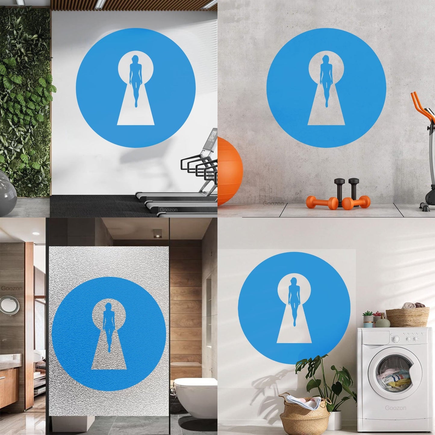 Keyhole Appeal Woman Beautiful Body Vinyl Wall Decals Waterproof