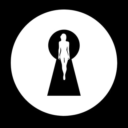 Keyhole Appeal Woman Beautiful Body Vinyl Wall Decals Waterproof