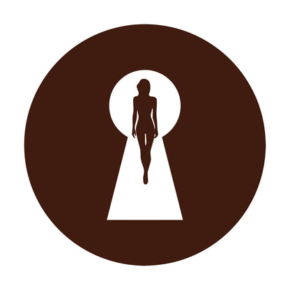 Keyhole Appeal Woman Beautiful Body Vinyl Wall Decals Waterproof