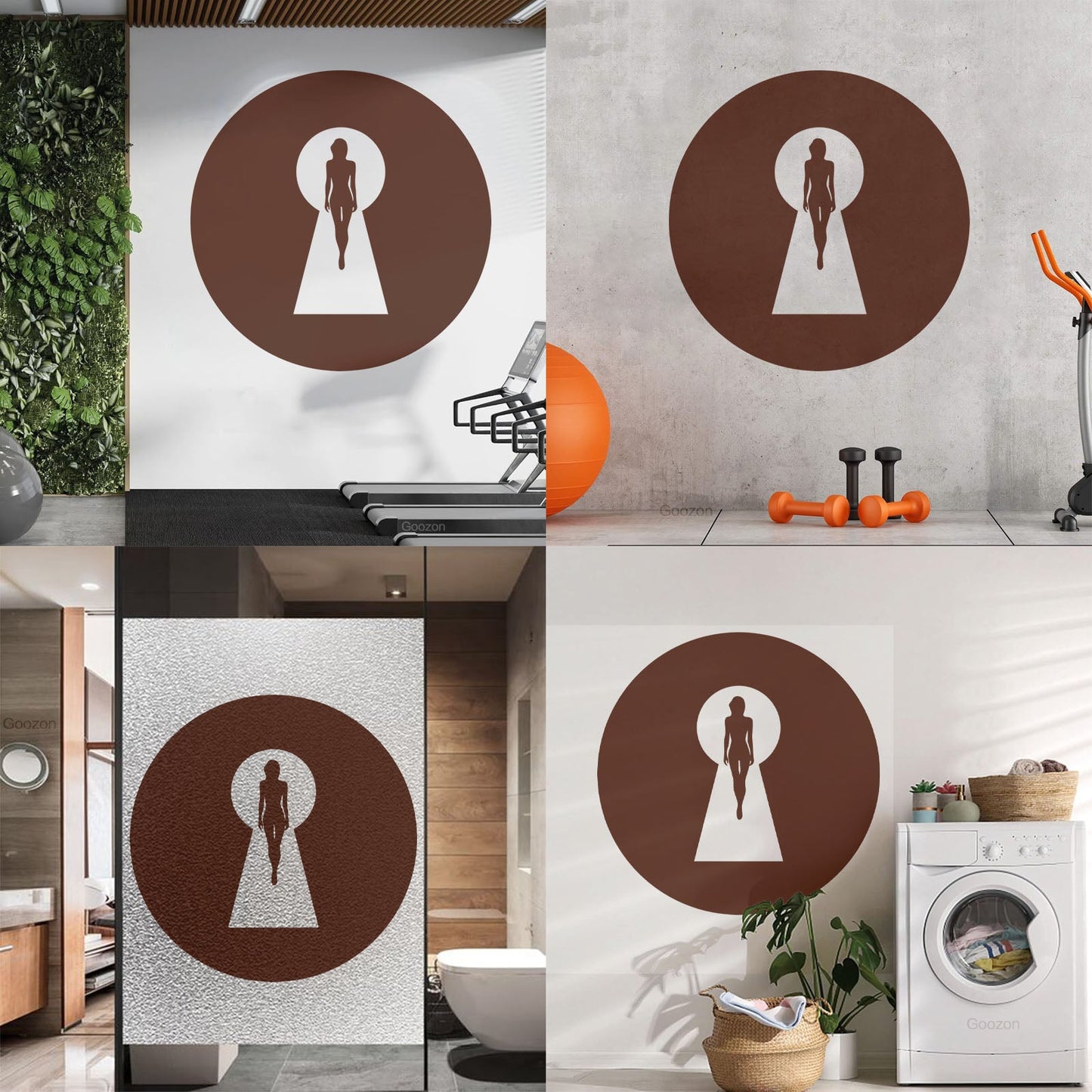 Keyhole Appeal Woman Beautiful Body Vinyl Wall Decals Waterproof