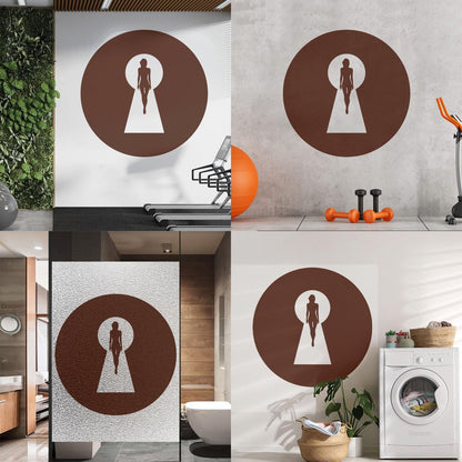 Keyhole Appeal Woman Beautiful Body Vinyl Wall Decals Waterproof