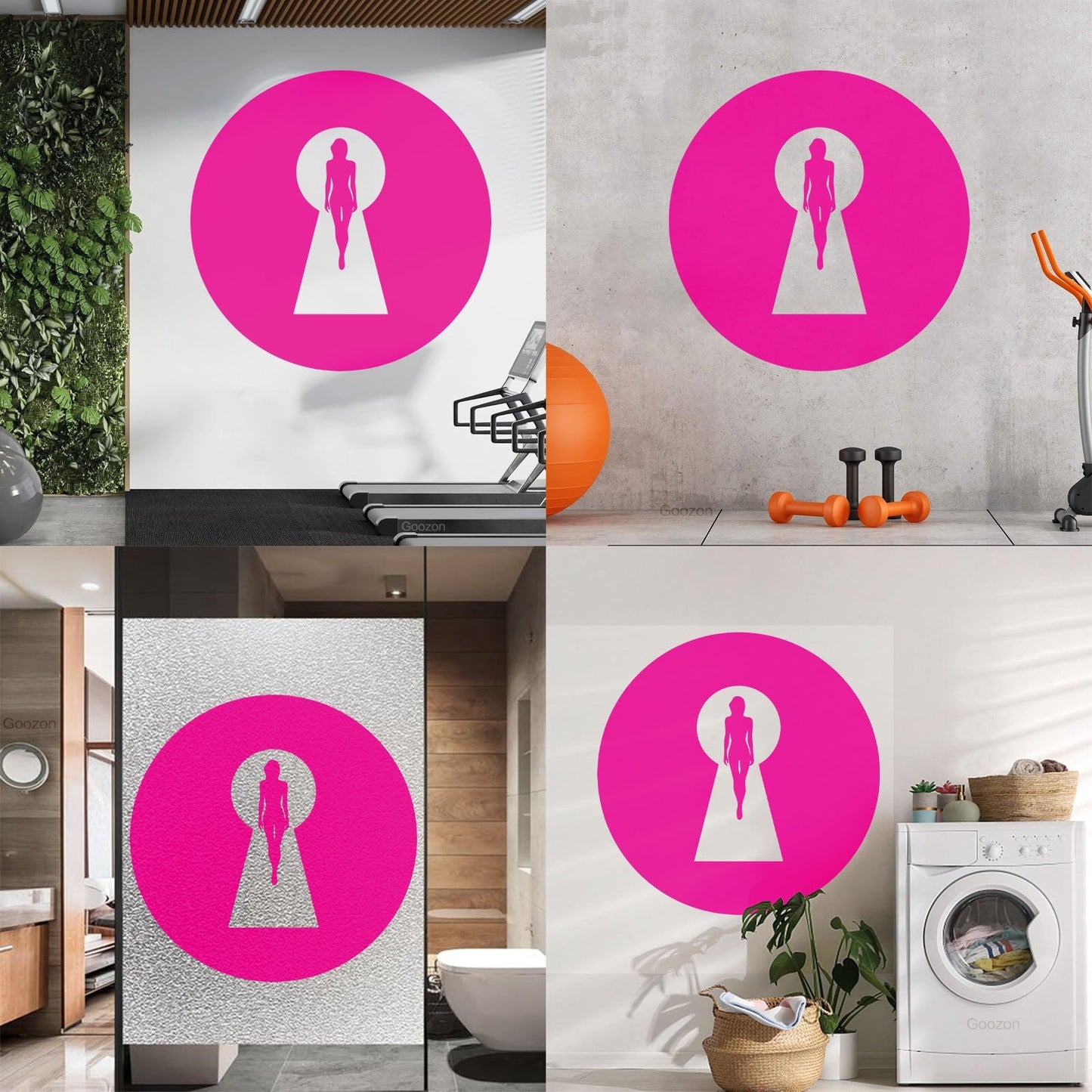 Keyhole Appeal Woman Beautiful Body Vinyl Wall Decals Waterproof