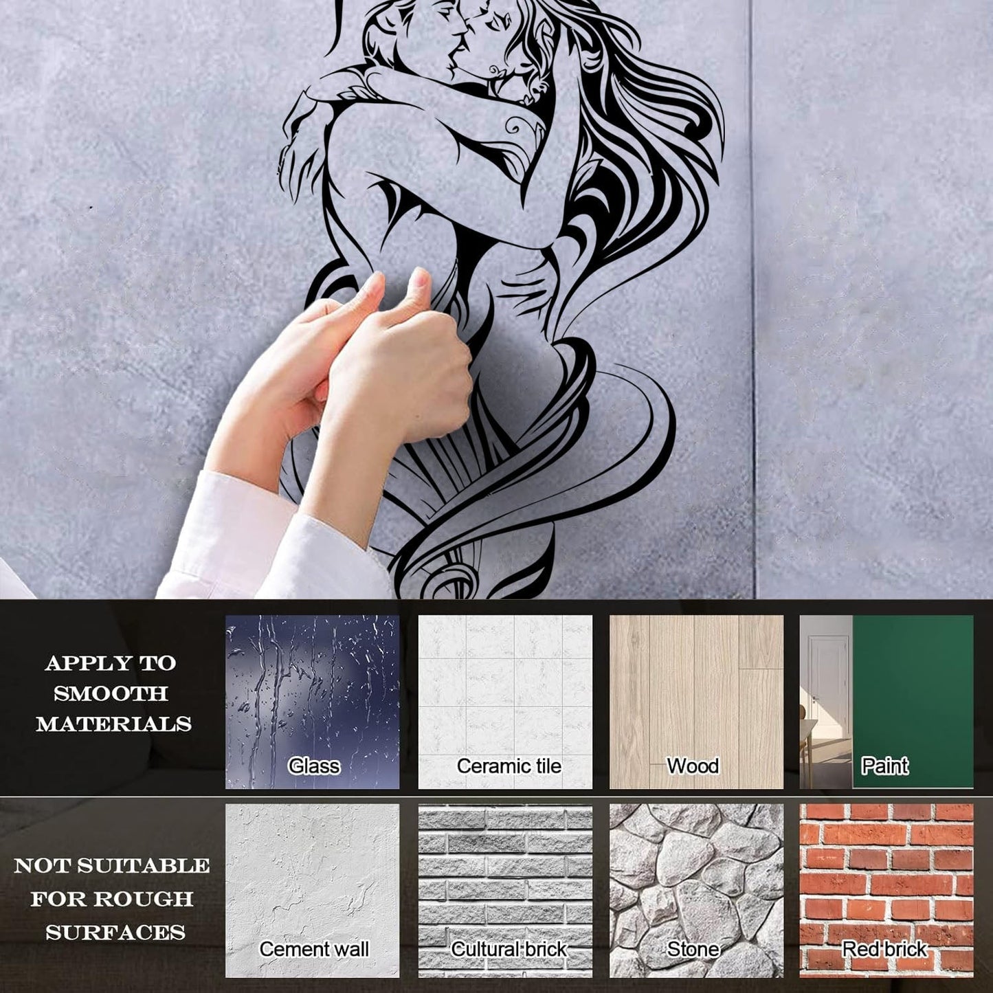 Wall Stickers Paster Paper Love Woman Man Passion Can Modify And Add Information