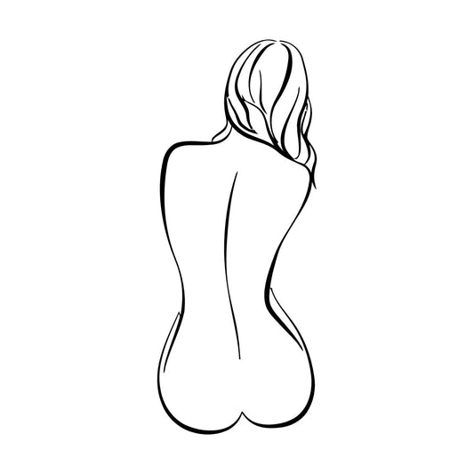 Lettering Decals Naked Woman Back Adult Ation Bedroom Tattoo Culture